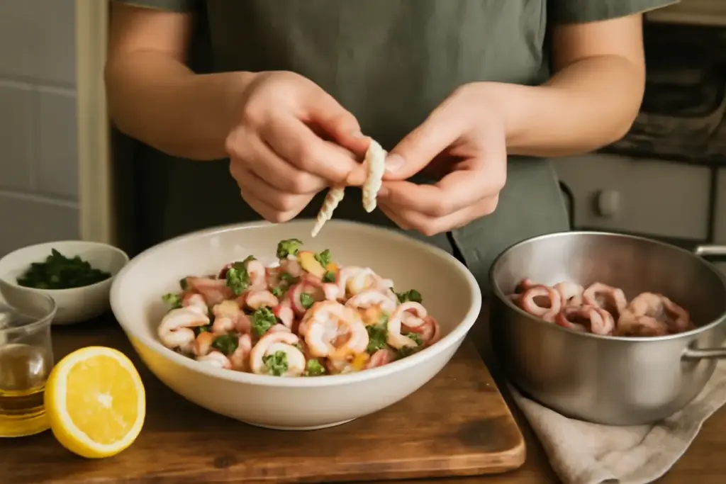 Ricetta dell’insalata di mare semplice: i passaggi per mantenerla morbidissima